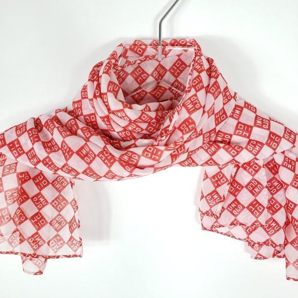 Uniqlo Accessories - Uniqlo Spring sheer scarf  red checkered graphic